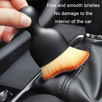 Car Air Conditioner Vent Cleaning Brush with Soft Synthetic Fibers cleaning leather and vents, fine non-shedding bristles for delicate car interior care