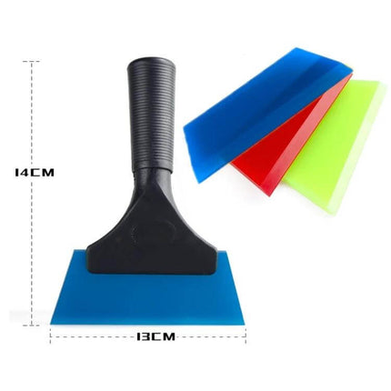 Plastic Squeegee Tool for Car Glass Cleaning and Film Application - reinforced plastic squeegee with handle and extra soft blades for tint and window cleaning