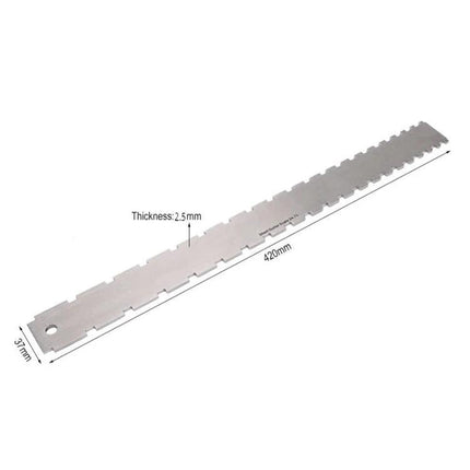 Tool for Maintaining Bass Guitar Neck Alignment at Home - stainless steel neck ruler 420mm for checking straightness and string height