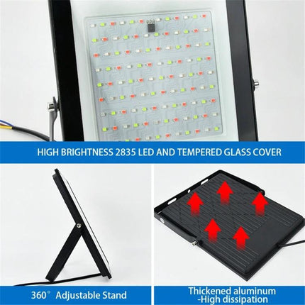 RGB LED Flood Light With Remote Control For Outdoor Use