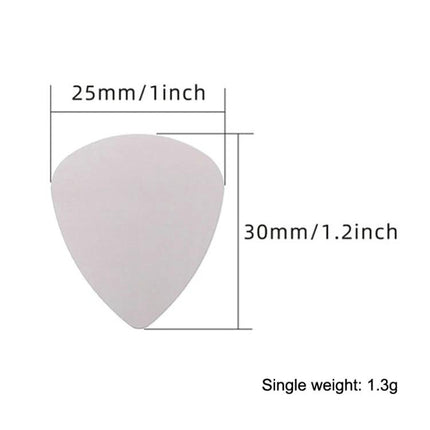 Stainless Steel Guitar Picks for Everyday Music Practice Sessions - teardrop pick 25mm x 30mm, single weight 1.3g, durable practice accessory
