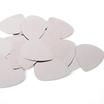 Stainless Steel Guitar Picks for Everyday Music Practice Sessions — durable polished picks for consistent tone and grip during daily practice