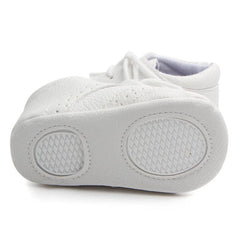 Cotton Uppers Non-Slip Baby Walking Shoes with Semi-Rubber Soles