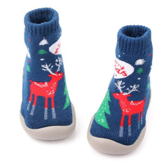 Kids' Non-Slip Cartoon Christmas Floor Socks with Anti-Skid Design