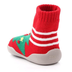 Kids' Non-Slip Cartoon Christmas Floor Socks with Anti-Skid Design