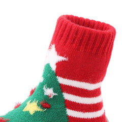 Kids' Non-Slip Cartoon Christmas Floor Socks with Anti-Skid Design