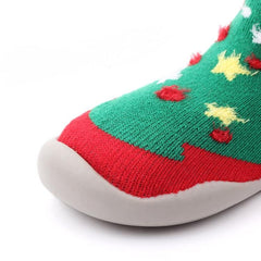 Kids' Non-Slip Cartoon Christmas Floor Socks with Anti-Skid Design