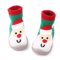 Kids' Non-Slip Cartoon Christmas Floor Socks with Anti-Skid Design