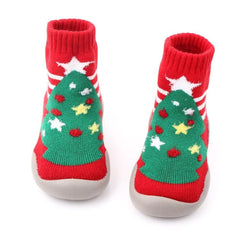 Kids' Non-Slip Cartoon Christmas Floor Socks with Anti-Skid Design