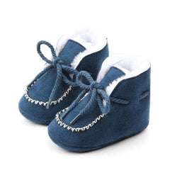 Cozy Velvet-Lined Baby Walking Boots for Winter - Non-Slip Cotton Shoes