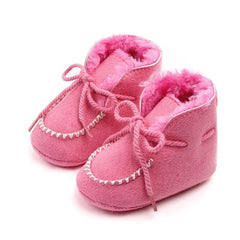 Cozy Velvet-Lined Baby Walking Boots for Winter - Non-Slip Cotton Shoes