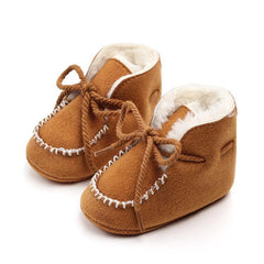 Cozy Velvet-Lined Baby Walking Boots for Winter - Non-Slip Cotton Shoes