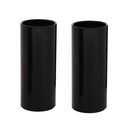 Durable Stainless Steel Guitar Slides for Daily Music Practice — pair of black polished slides for smooth blues runs and precise intonation