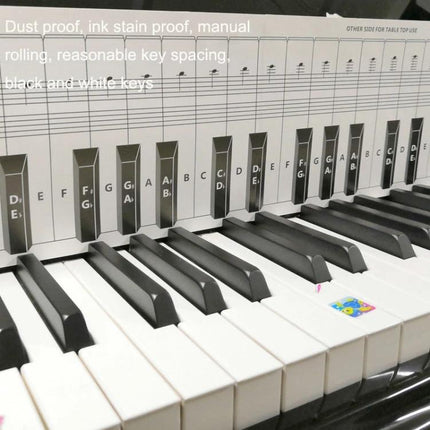 Piano Fingering Chart for Beginner Home Practice Essentials showing labeled key positions on a keyboard for easy at-home practice