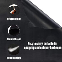 YEGBONG Outdoor Fireproof Grill Mat for Patio and Lawn - Silicone Coated Glass Fiber - Multiple Sizes Available