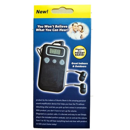 Comfortable In-Ear Hearing Aid for Everyday Sound Assistance compact black in-ear amplifier with silicone earbuds and volume display