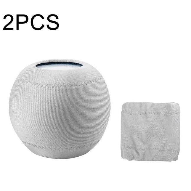 Smart Speaker Dust Cover For Home Shelves And Tables in soft breathable fabric protecting speaker on shelf or bedside