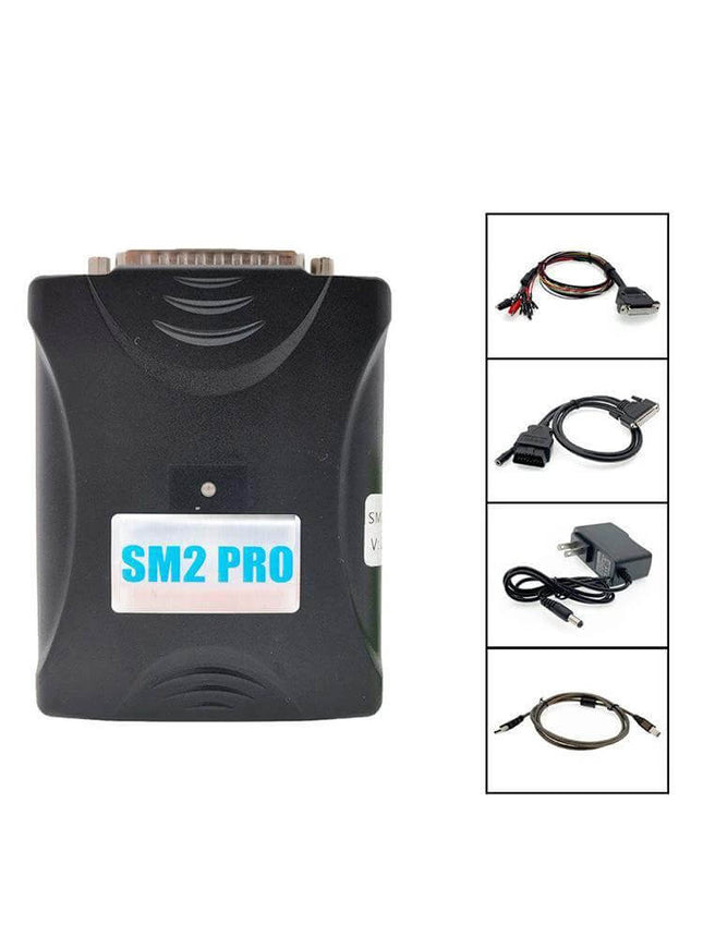 J2534 VCI Diagnostic Dongle For ECU And PCM In Everyday Cars - SM2 PRO diagnostic interface with cables and power adapter