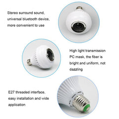 YYD-002 8+8LEDs Bombillas de iluminación RGB con música y Bluetooth Bombillas de audio para el hogar inteligente