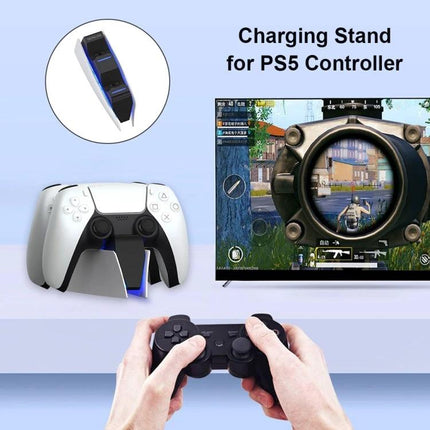 HONCAM Charger for PS5 Controllers Supports Home Gaming Needs - dual USB-C hands-free charging stand for PS5 controllers