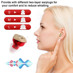 Rechargeable Invisible Sound Amplifier with Type-C Charging - GM-910C Hearing Aids