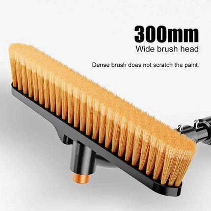 SUITU Detachable Snow Brush for Winter Vehicle Clearing - 300mm wide dense bristles that won’t scratch paint, ideal for windshields, roofs and mirrors