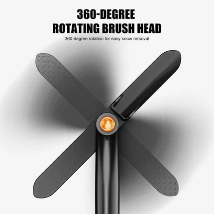 SUITU Detachable Snow Brush for Winter Vehicle Clearing showing 360-degree rotating brush head for fast, damage-free snow and ice removal