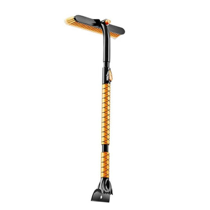 SUITU Detachable Snow Brush for Winter Vehicle Clearing - telescoping orange-black brush with scraper for car windshield, roof, mirrors