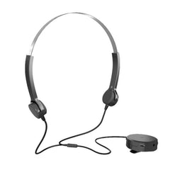 Elderly-Friendly Rechargeable Bone Conduction Headset with Hearing Aid Features