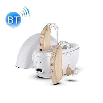 Rechargeable Hearing Aid for Clear Everyday Sound Support with noise reduction, adjustable fit and Bluetooth charging case