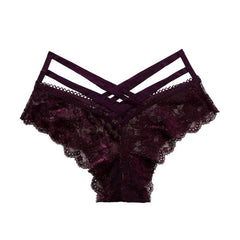 Elegant Lace Cross-Design Women's Thin Strap Underwear