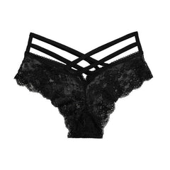 Elegant Lace Cross-Design Women's Thin Strap Underwear