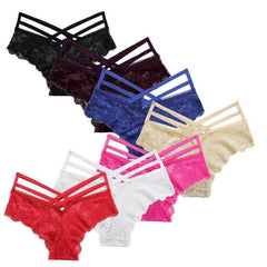 Elegant Lace Cross-Design Women's Thin Strap Underwear