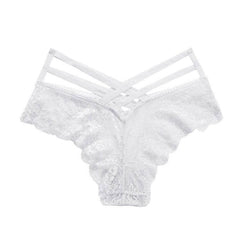 Elegant Lace Cross-Design Women's Thin Strap Underwear