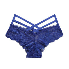 Elegant Lace Cross-Design Women's Thin Strap Underwear