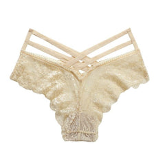 Elegant Lace Cross-Design Women's Thin Strap Underwear