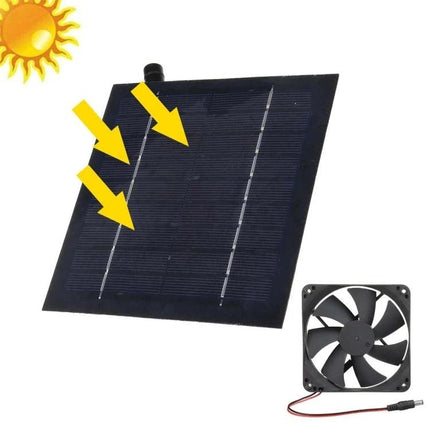 Solar-Powered Exhaust Fan for Kitchen and Bathroom Ventilation with solar panel and inline fan for odor and humidity control