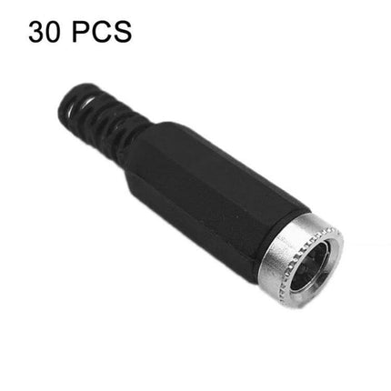 Assembled Solder Wire Set with DC 2.1mm and 2.5mm Female Heads for Electronics Assembly black DC female connector with PVC strain relief