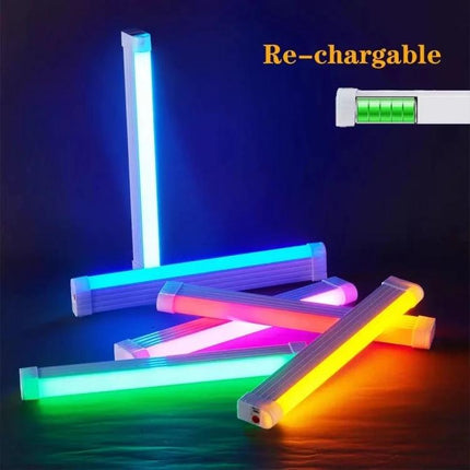 A Handy Light Stick for Everyday Adventures and Emergencies - portable rechargeable colorful PVC lampshade light for camping and power outages