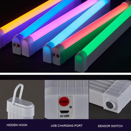 A Handy Light Stick for Everyday Adventures and Emergencies - portable multi-color USB rechargeable light with PVC lampshade and hidden hook