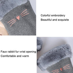 Plush Velvet Thermal Touchscreen Riding Gloves for Cold Weather