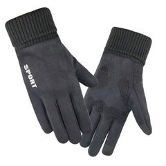 Men's Q35 Touchscreen Suede Cycling Gloves - Warm & Comfortable Sports Gear