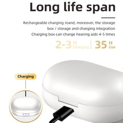 Wireless Magnetic Charging Hearing Aids for Seniors with Adjustable Sound Amplification