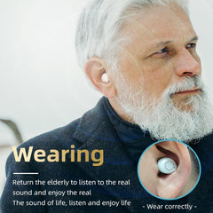 Wireless Magnetic Charging Hearing Aids for Seniors with Adjustable Sound Amplification