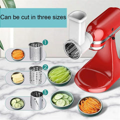 Multi-Functional 3-in-1 Vegetable Slicer and Grater with Stainless Steel Blades