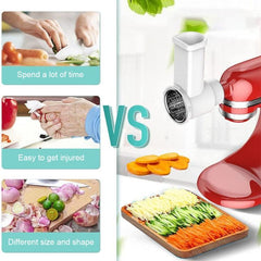 Multi-Functional 3-in-1 Vegetable Slicer and Grater with Stainless Steel Blades