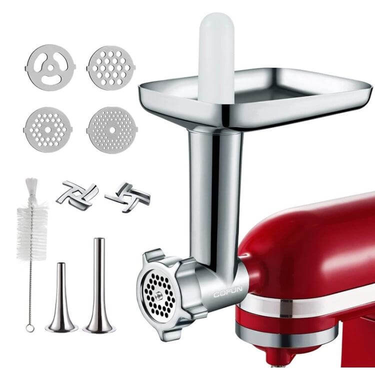 Universal Meat Grinder and Dough Maker Accessory Set for KitchenAid Mixers