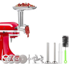 Universal Meat Grinder and Dough Maker Accessory Set for KitchenAid Mixers