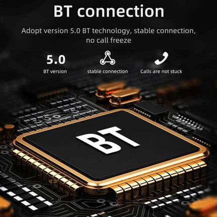 6.2-Inch Bluetooth Car DVD Player for In-Car Entertainment showing BT 5.0 chip and stable Bluetooth connection for streaming and calls