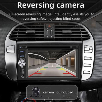 6.2-Inch Bluetooth Car DVD Player for In-Car Entertainment showing reversing camera display and parking guidelines in vehicle dash